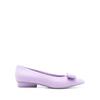 Ferragamo Bow Detail Ballerina Shoes Purple
