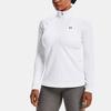 Under Armour Authentics ColdGear® Half-Zip Long Sleeve Raglan T-Shirt Women Tops White 1368699-100