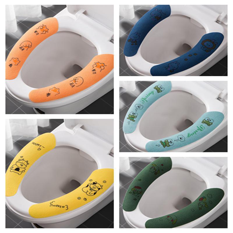 Tapis de toilette adhésif lavable, couvre-siège universel, autocollants pour toutes les saisons