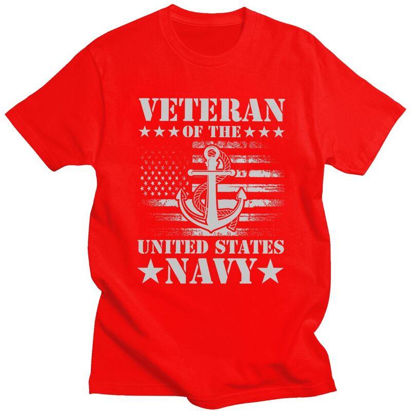 Individuelles US-Flaggen-T-Shirt für US-Armee-Veteranen für Männer T-Shirt Freizeit-T-Shirt Kurzarm-T-Shirt