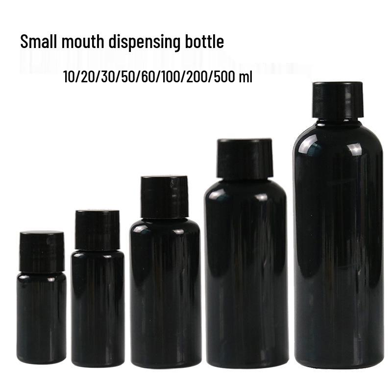 

30-500ml Black Light-Proof Liquid Plastic Bottle with Cap - Sample or Small Empty Bottle 100ml