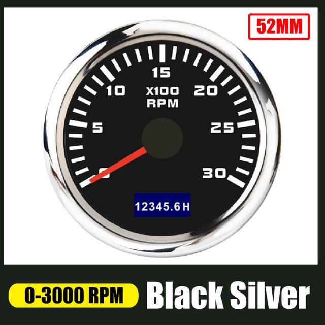 52mm Pointer Tachometer 4000 Rpm Tacho Meter Gauge With Red Backlight For Car Boat Yacht Rv 9 -30v