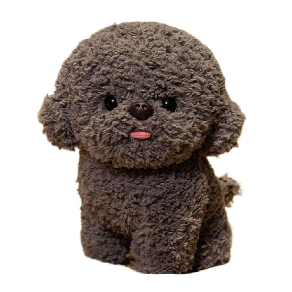 Simulation Bichon Frise Plush White Gray Puppy Plushies Doll Plush Dog Toy  Xmas Birthday Gifts