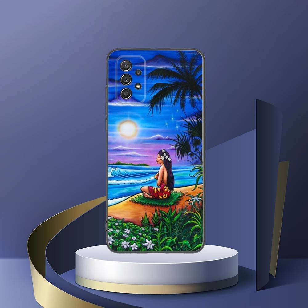 H-Hinano Tahiti Girl Beach Phone Case For Samsung Galaxy S25,S24,S21,S22,S23,S30,Ultra,S20,Plus,Fe,Lite,Note,10,9,5G Black Cover