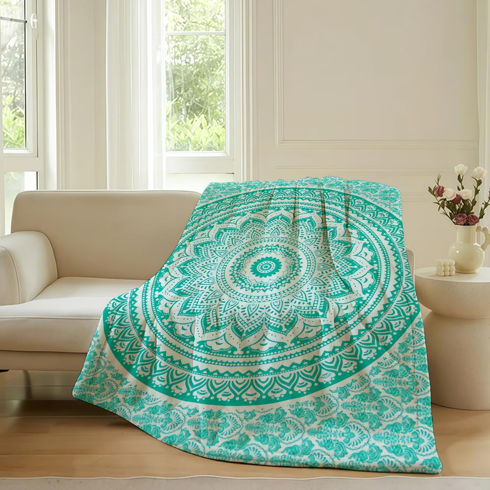 Mandala Bohemian Art Blanket Warm Soft Suitable For Bedroom Sofa Bed Living Room Office Travel Camping Gifts