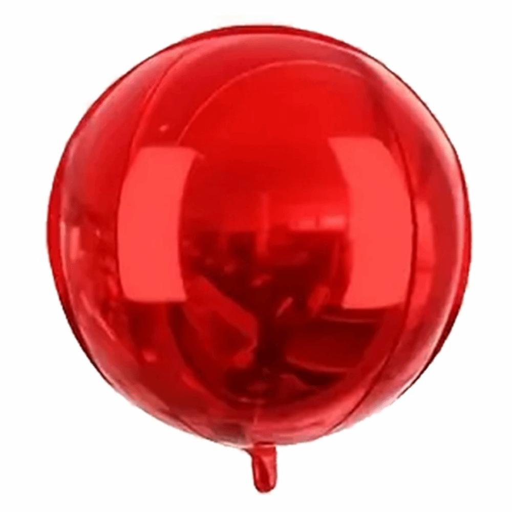 Silver 4D Balloons 50/60 Inches Metallic Balloons Round Balloons  New Year Accessories