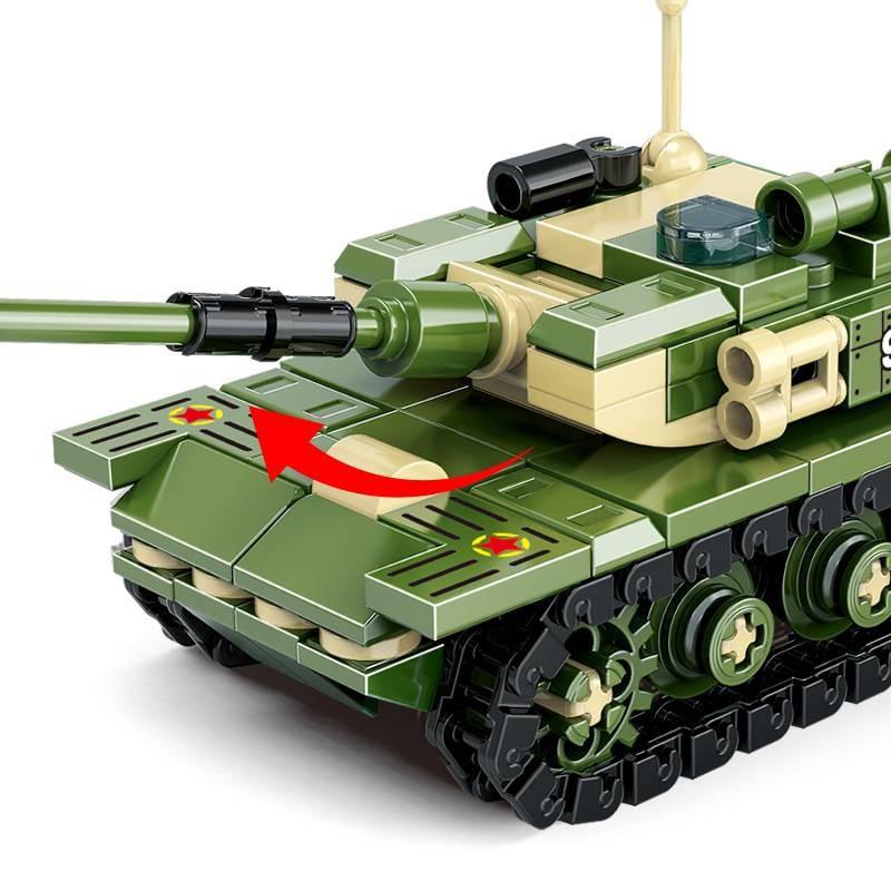 Plastic Building Block Tank Toy With Diy Assembly Children Educational Gifts