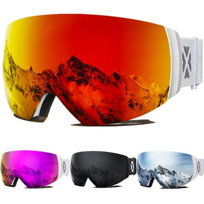 MAXJULI Professional Magnetic Ski Goggles Double Layers Lens Anti-fog UV400 Skiing Snowboard Eyeglasses Snowmobile For Men for Women M6