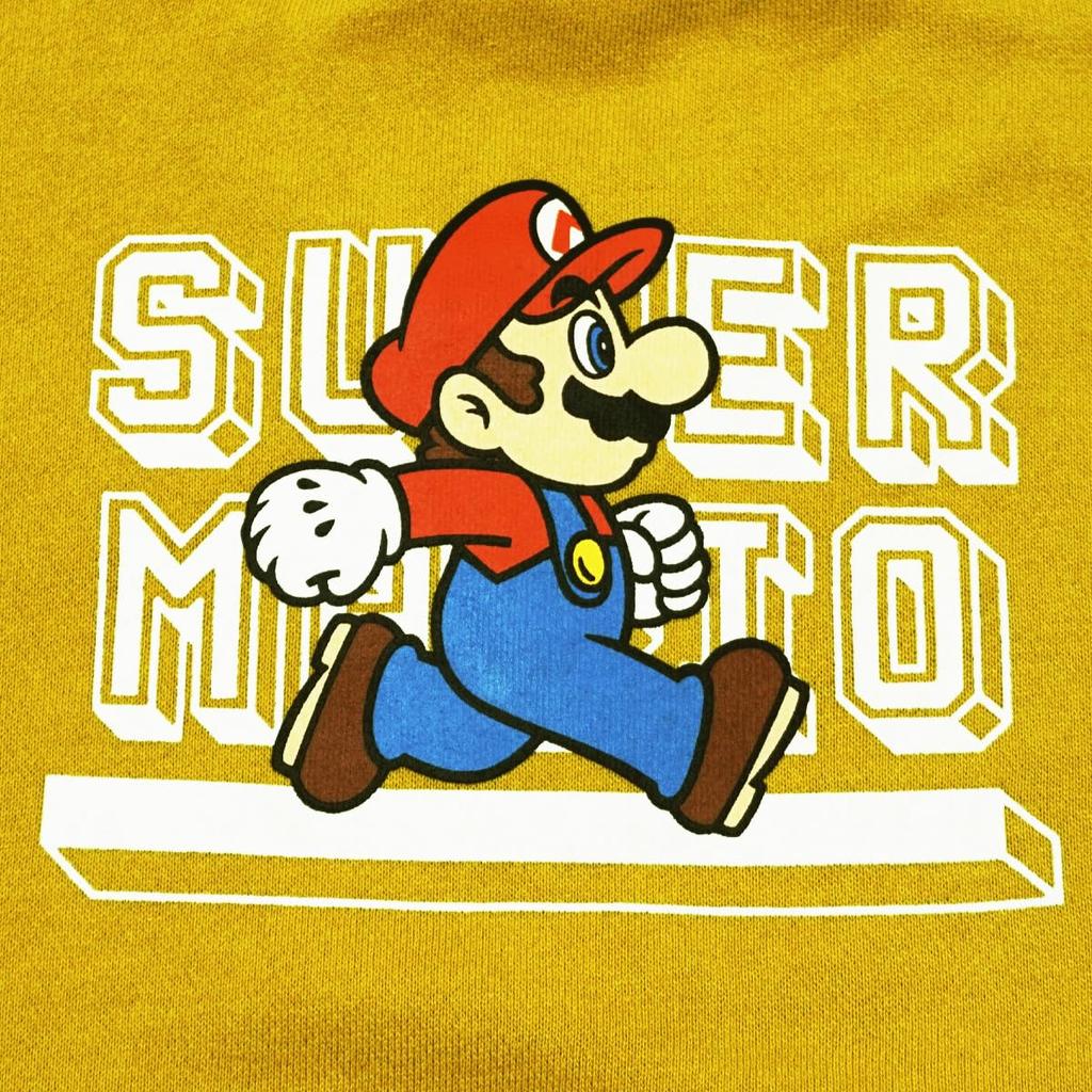 Bandai Classic fr8925 Super Mario Long Sleeve Sweatshirt, Boys, Yellow, Fall/Winter