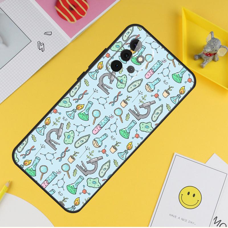 Biology and Chemistry Case For Samsung Galaxy A54 A34 A14 A56 A52 A53 A16 A26 A36 A55 A35 A15 A32 A12 A33 A13 A17