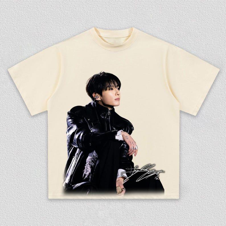 2026 Sommer Heißer Verkauf BTS Jungkook Vintage Grafik T-Shirt Unisex Print Rundhals Kurzarm Leichtes Lässiges T-Shirt 4XL white