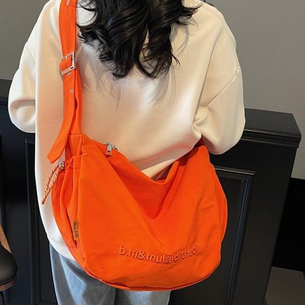 Nylon Cloth Large-Capacity Fashion Casual Bag Fashion Spring And Summer Foreign Style Solid Color Shoulder Messenger Bag Women'S Bag Tide