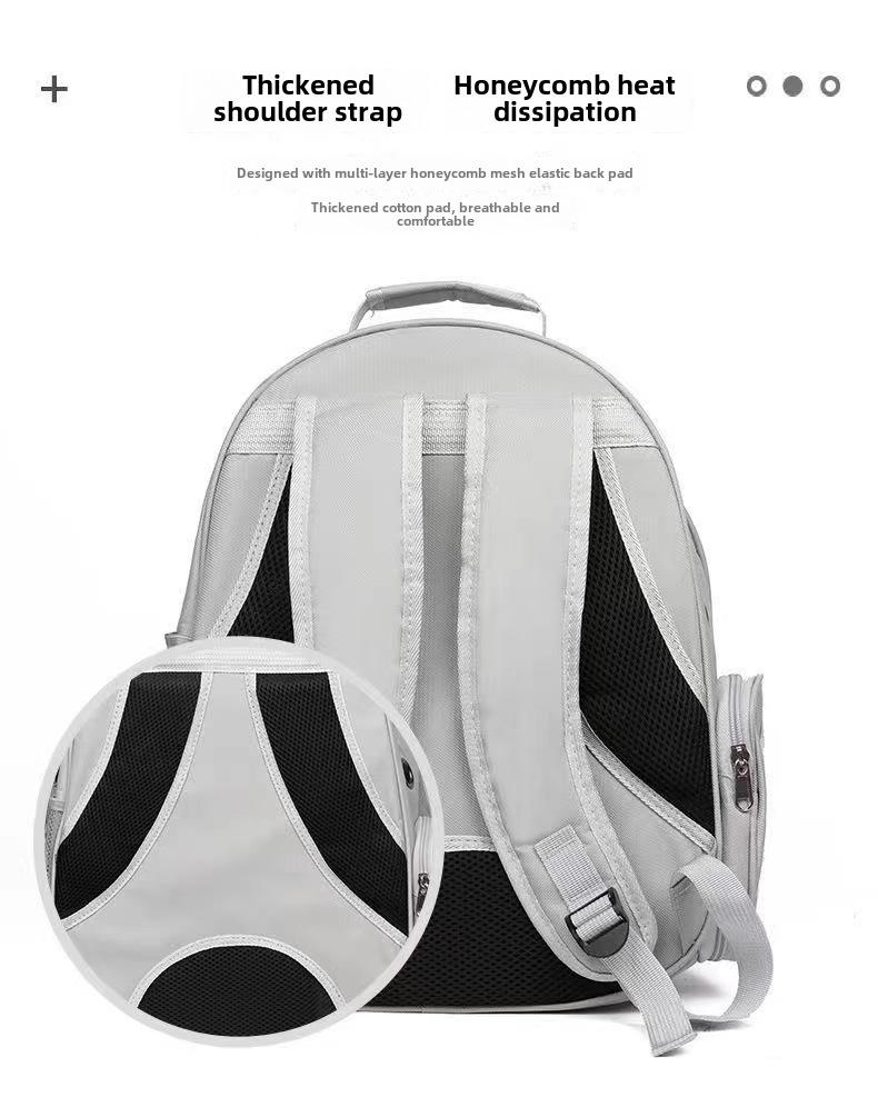 Transparent Double Shoulder Cat Backpack - Lightweight, Breathable & Panoramic Pet Bag for Outings