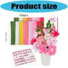 550Pcs Plush Stems Flower Craft Set with Instruction for Vase Flower Arrangements Wedding Table Centerpieces Decoration