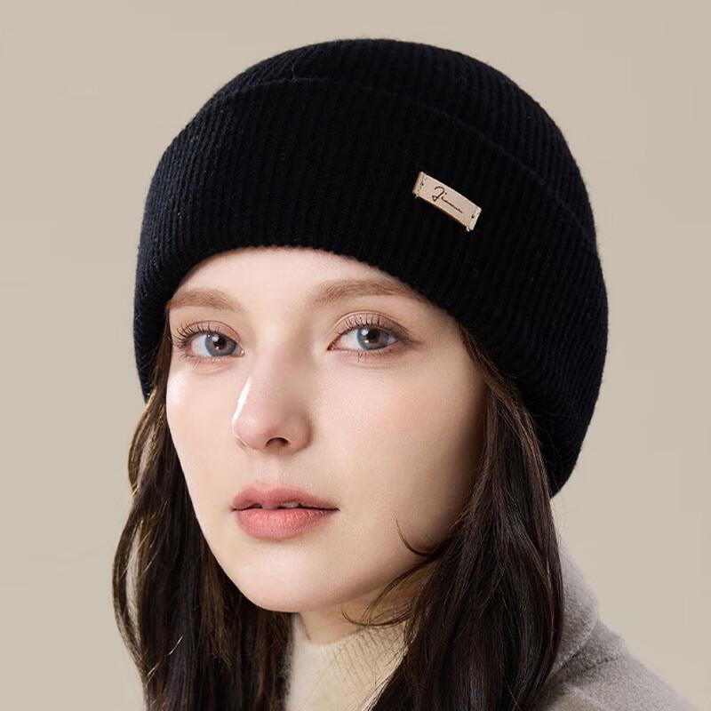 JIUMU Women's Pure Wool Knitted Beanie Hat MY180