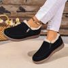 Winter New Women's Cotton Shoes with Fleece Insulation Durable and Skid-resistant Slip-on Shoes Free Women's Shoes