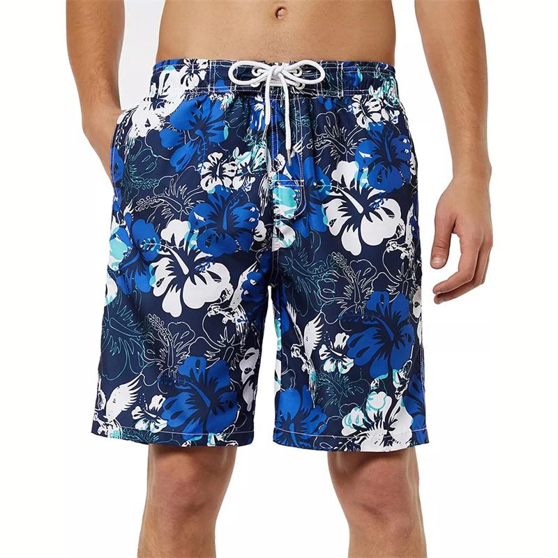 Summer New 3d Printed Flower Beach Shorts Men Tropical Plants Graphic Swimming Trunks Surf Board Shorts With Drawstring