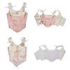 Tie Up Corset Tank Top for Women Slimming Body Shaper Back Tied Waist Trainer Girdle Teen Girl VictorianStyle Bustier