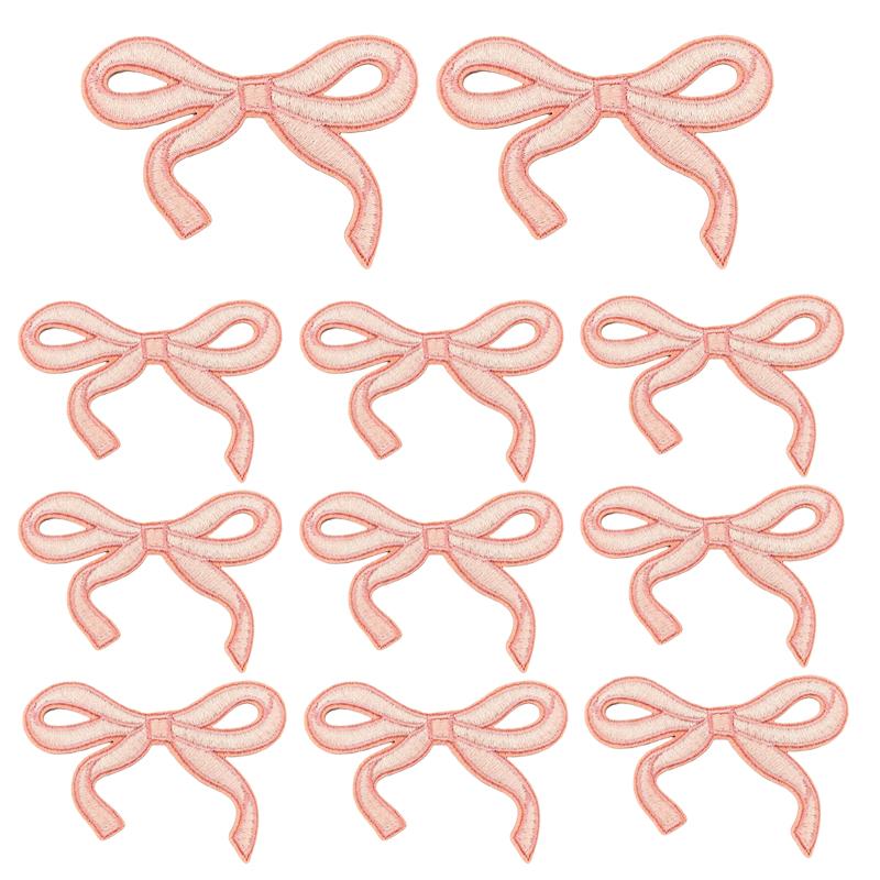 10pcs Colorful Butterfly Bow Embroidered Patch Skirt Hat Shoes Sew Embroidery Applique Decorate Iron On Patches For Clothing Diy