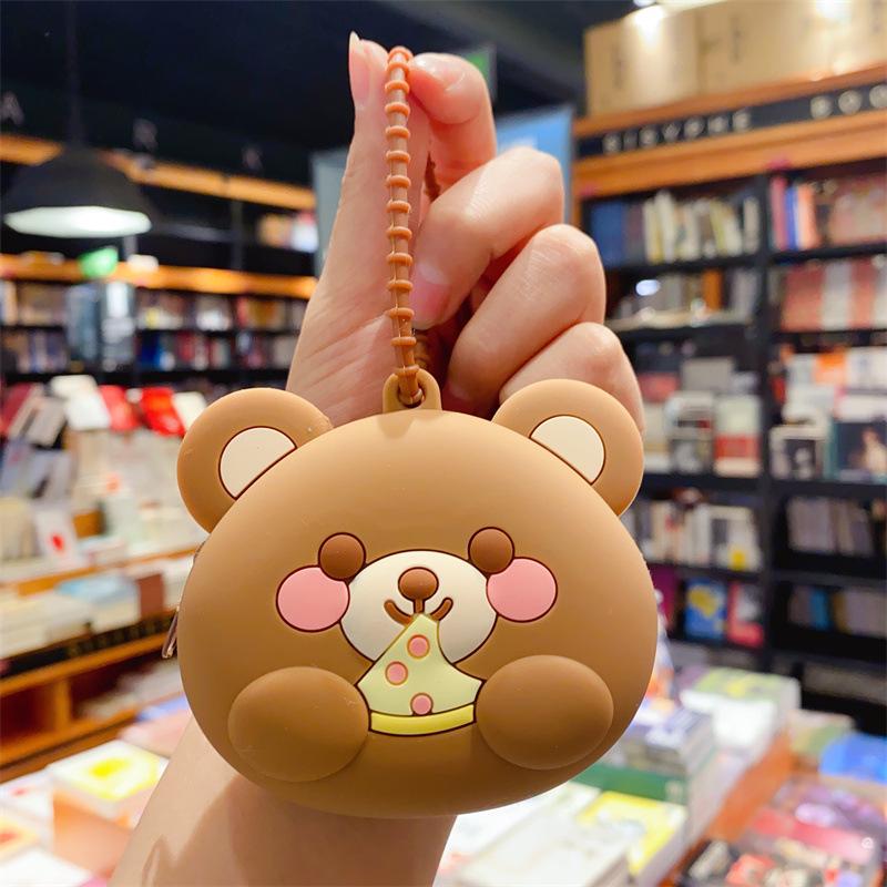 Cartoon Animal Silicone Keychain Bag - Kids' Coin Purse & Toy Pendant