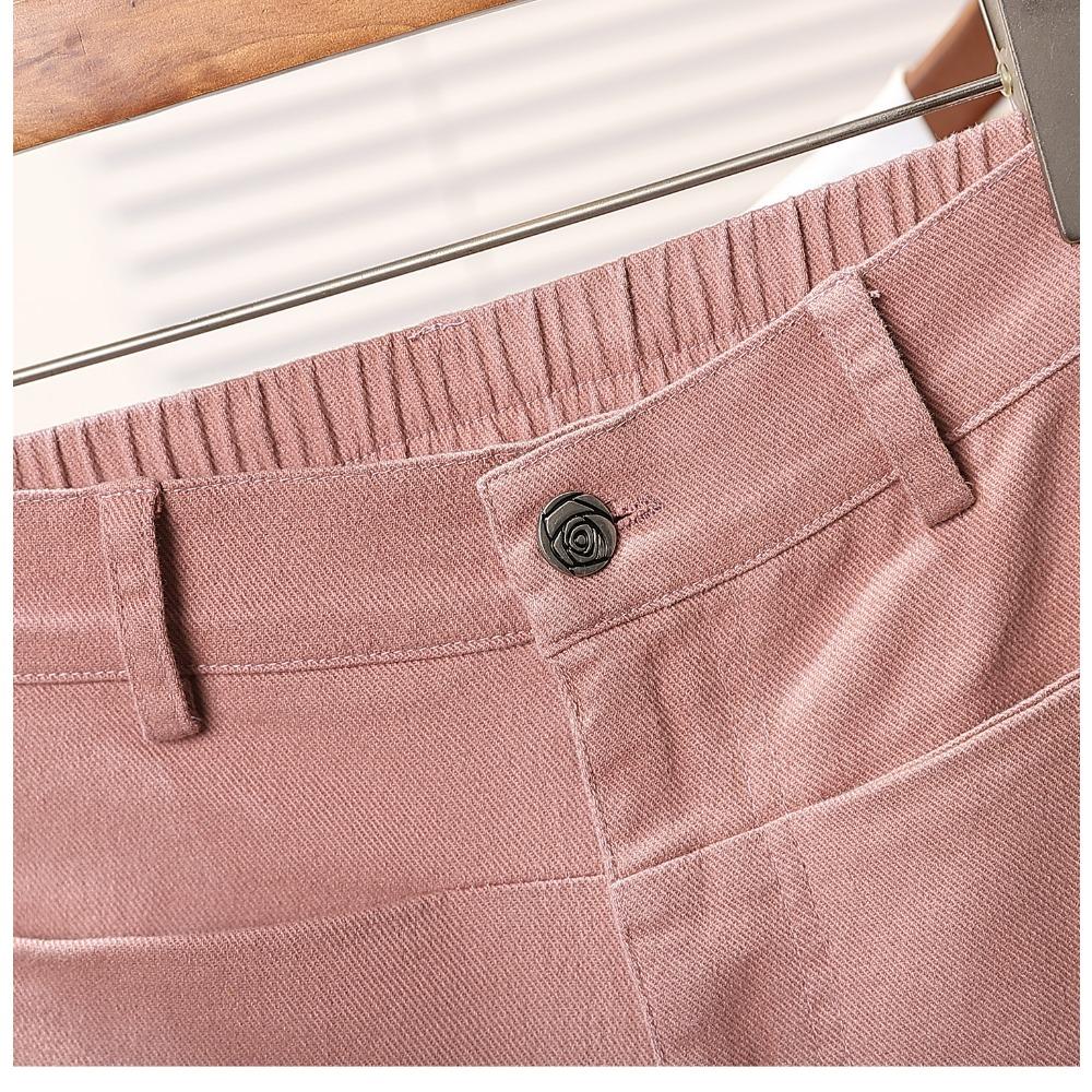 DIMANAF Plus Size 2025 Women Shorts Pants Summer Elastic Solid Loose Harem Jeans Short Basic High Waist Pants