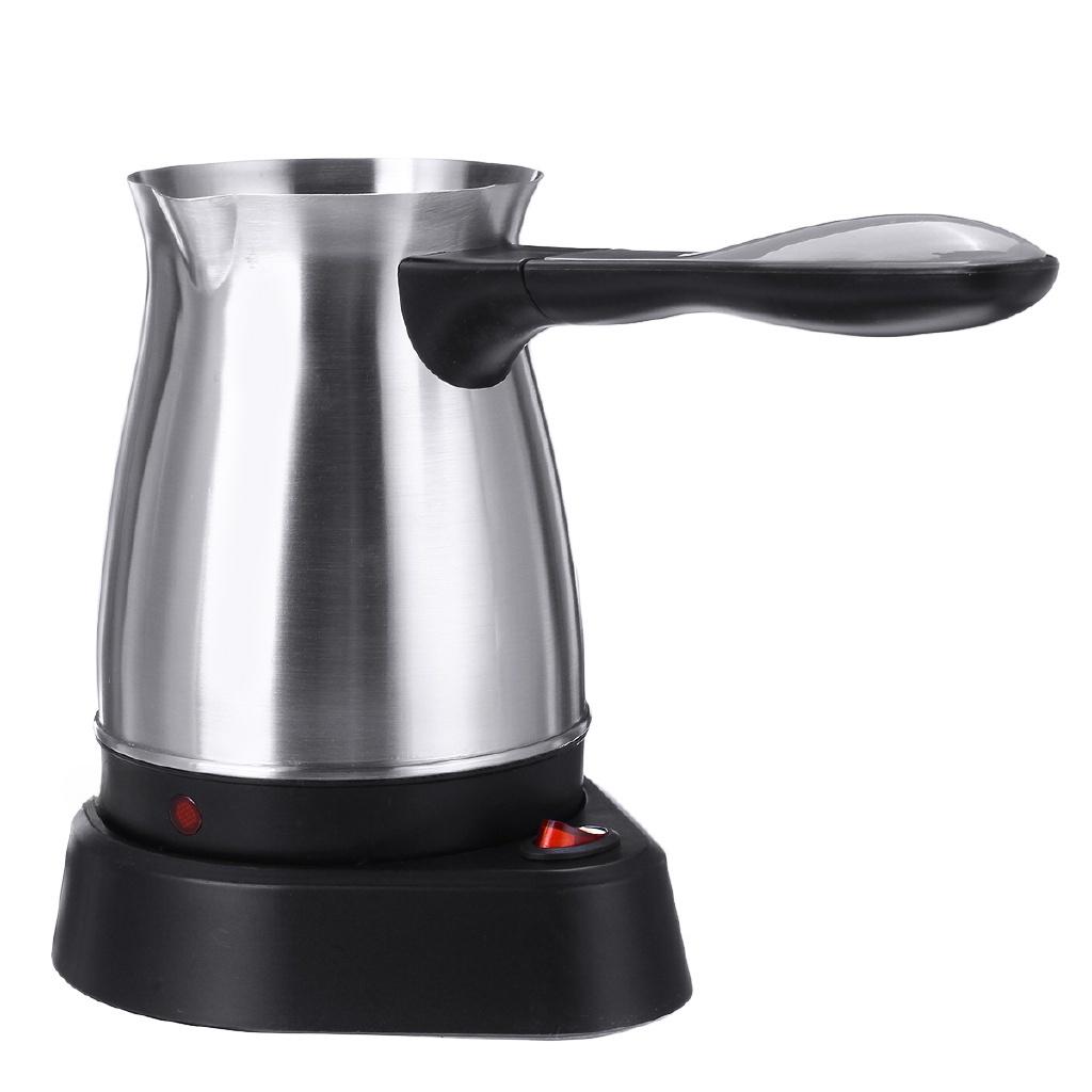 Stainless Steel Portable Greek Turkish Coffee Maker Pot Electric Moka Pot Coffee Kettle Office Electric Coffee Machine