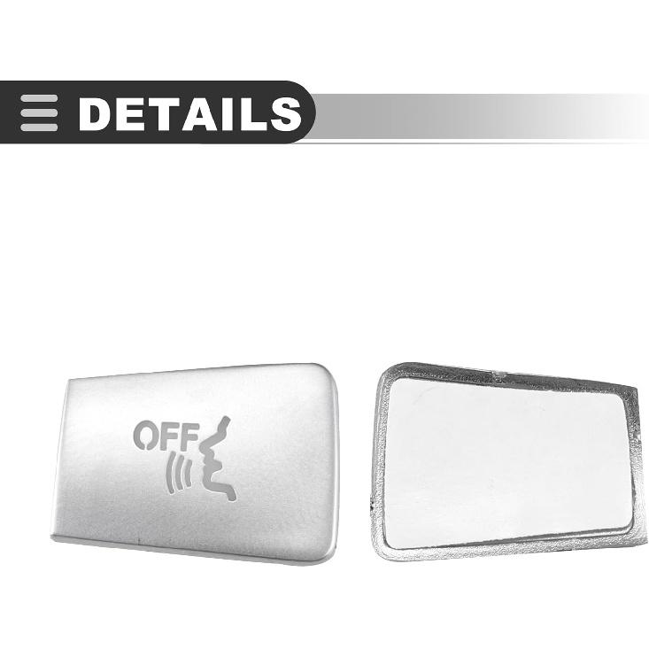 Motoforti Car Steering Wheel Button Stickers Cover, Switch Button Trim, for Mercedes for Benz C-Class 2014-2018,ABS,Silver Tone