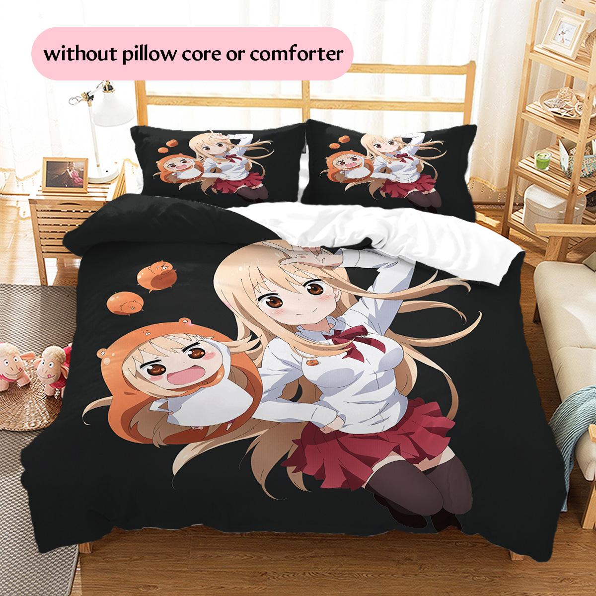 

Umaru Doma Pattern Bedding Quilt Set Home Decoration Gift (1 * duvet cover + 2 * pillowcase without core) 135x200cm