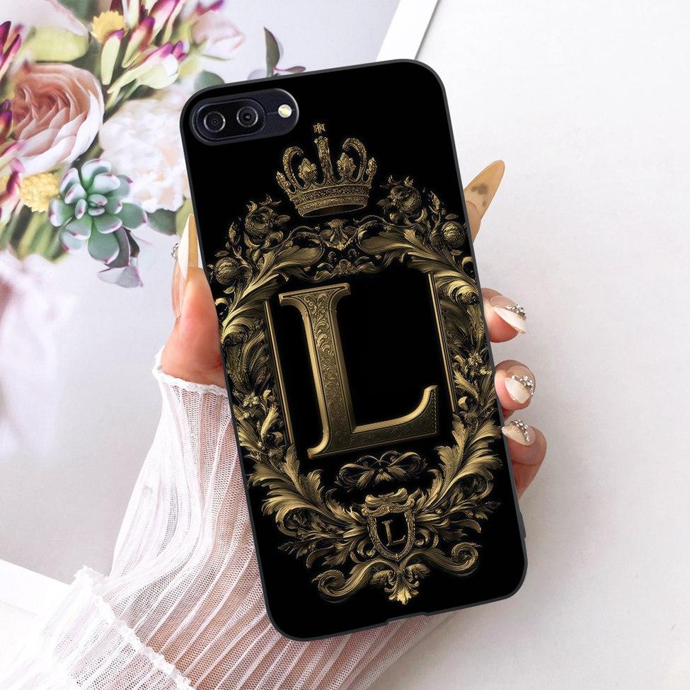 For Asus ZC554KL Cover For Asus Zenfone 4 Max Case Silicone Luxury Crown A-Z Letters 2D Flat Pattern Soft Phone Case