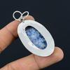 Womens Day Sale Natural Sodalite Bezel Engagement Pendant 925 Sterling Silver