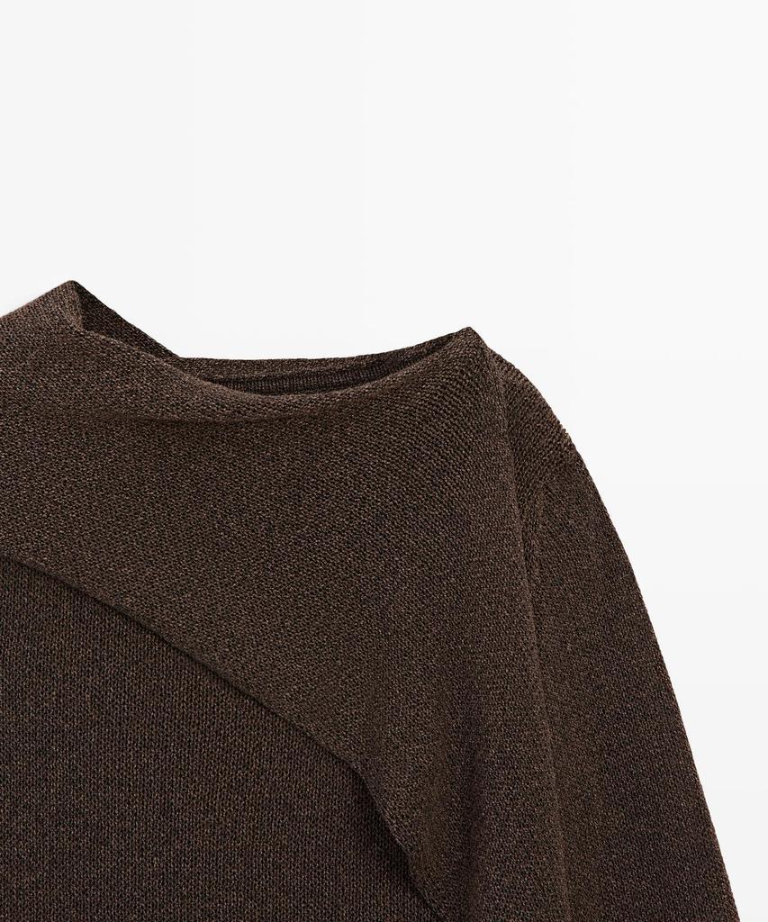 Masimodutti Cotton Blend Knit Cape