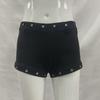 Summer Black Rivet Decoration Personalized Trend Slim Fit Street Fashion Hot Pants
