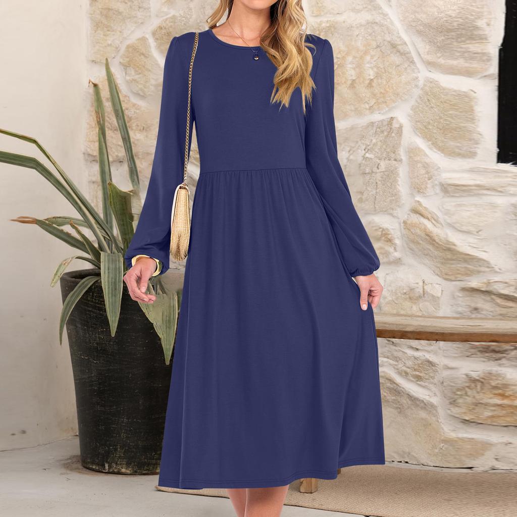 Women's Fashionable Loose Round Neck Dress