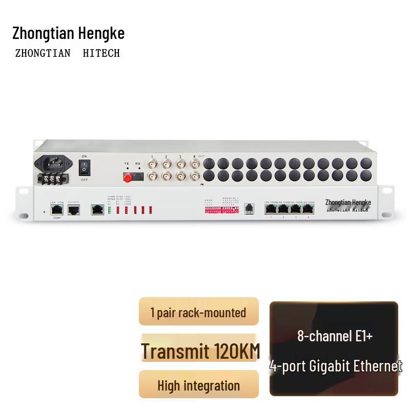 

ZHONG TIAN HITECH 8E1 4GE Multi-function PDH Optical Transceiver