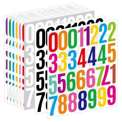 2-inch Digital Sticker Cut Die Self-adhesive Vinyl Vinyl Sticker Waterproof Number Identification Classification Digital Sticker