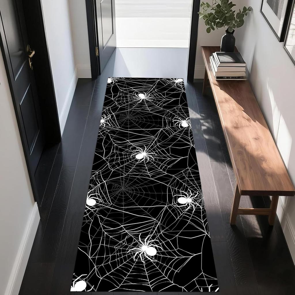 Sun and Moon Runner Rug, Boho Moon Phase Celestial Night Sky Witchcraft Sun Moon Gothic Area Rugs, Meditation Floor Mat