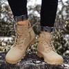 Spring and summer new men's outdoor sports shoes platform combat boots military boots tactical boots high-top training shoes
