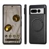 Leather Coated PC+TPU Case Compatible with MagSafe for Google Pixel 7 Pro 5G Phone Cover