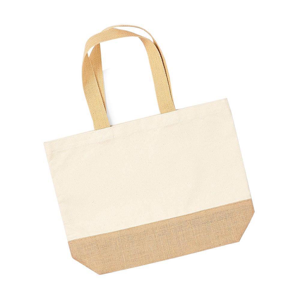 Westford Mill Jute Base Canvas Tote