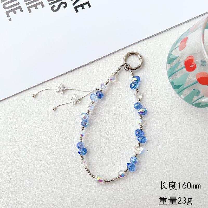Light Luxury High-End Water Drop Crystal Phone Chain Tassel Pendant Bag Decoration Accessories Keychain Pendant Jewelry