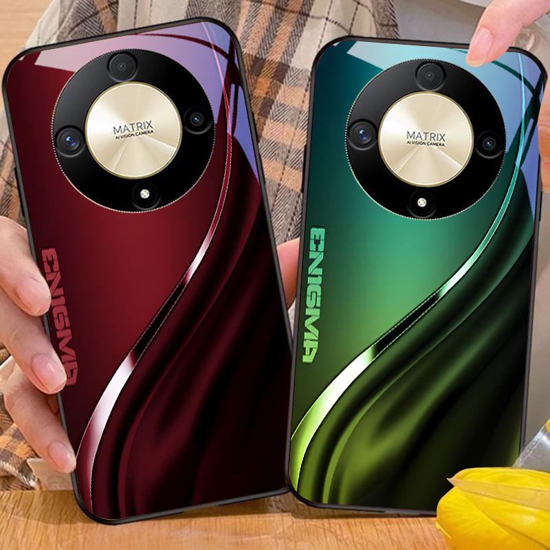 Gradient blending gray For Honor 50 70 30 90 200 X5 X5b Plus X6 X8 4G 9 X9c Smart 30 Max Magic 4 5 Pro 7 Lite glass phone case