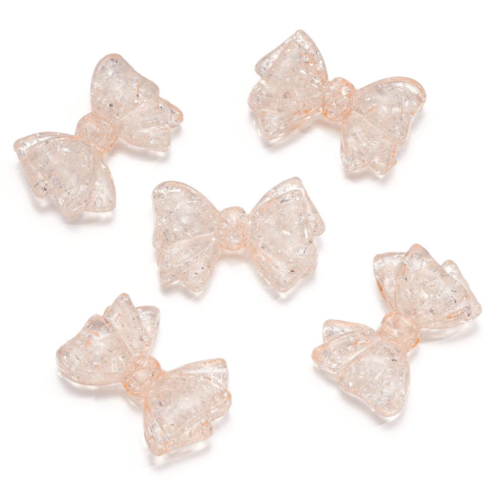 10pcs/lot Big Bowknot Cracked Acrylic Beads Transparent Necklace Loose Spacer Beads For DIY Jewelry Making Bracelet Accessories