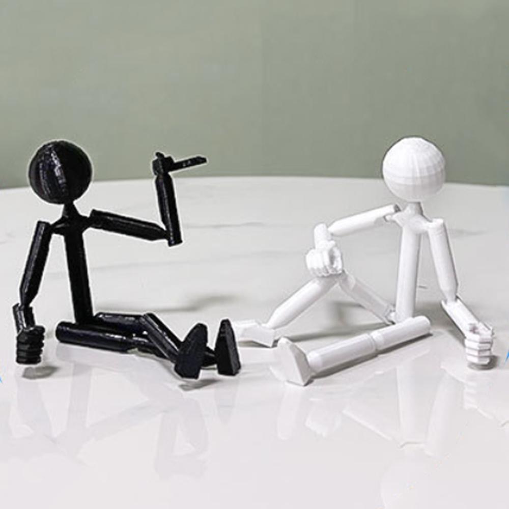 Movable 3D Printed Mannequin 3D Printing Stickman Assembled Robot Parent-children