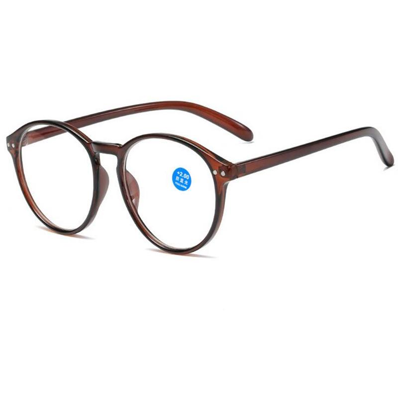 

Anti Blue Ray Oval Hyperopia Eyeglasses Magnifier Eyewar for Women Men Plastic Frame Farsightedness Eyeglasses 0 +100 +150 +200 To +400 0