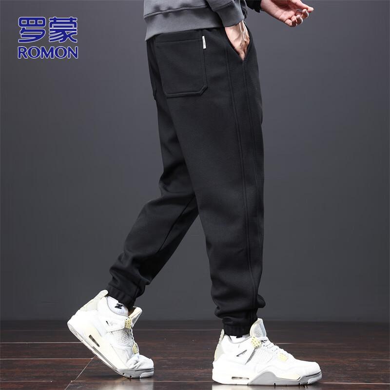 ROMON Men's Loose Fit Tapered Casual Sweatpants