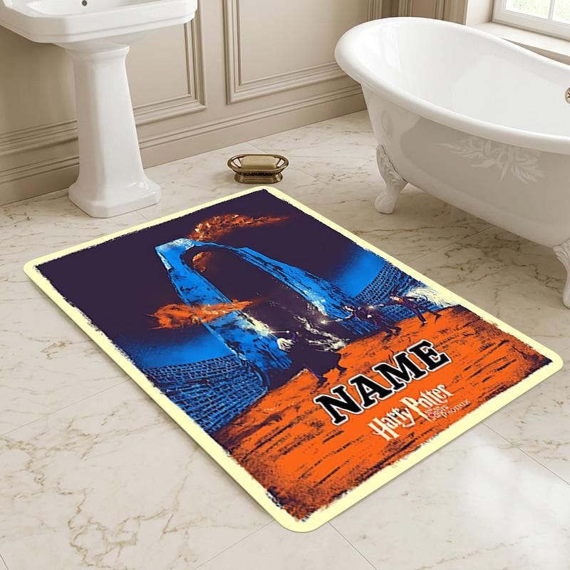 Custom Name Harry Potter Living Room Non-Slip Area Rug Soft Carpet for Bedroom Kids Playroom Sofa Office Home Decor Doormat