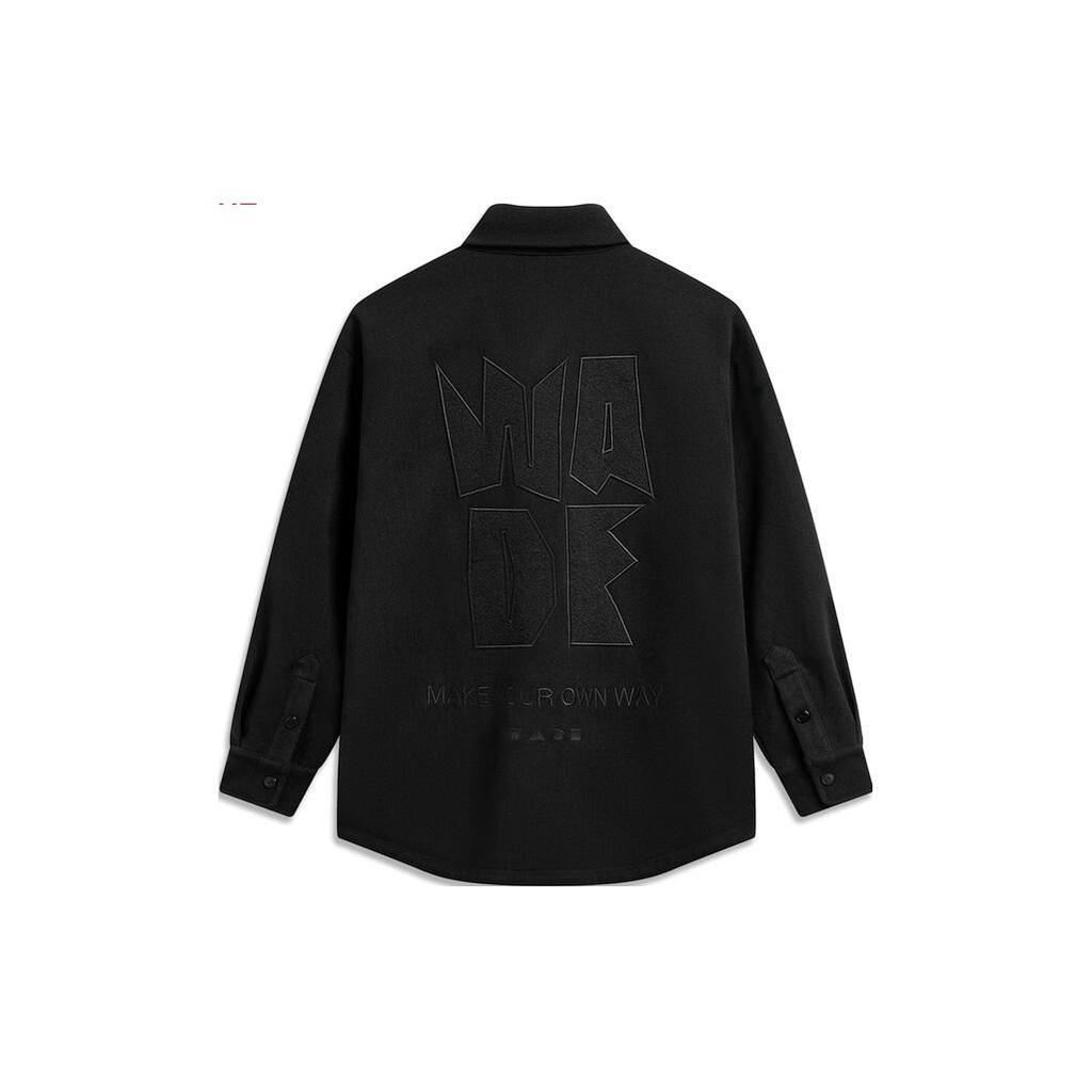 Li-Ning Wade Series Solid Color Knit Casual Jacket Men Jackets Black AFDT695-1