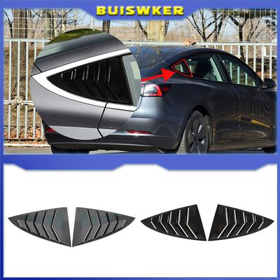 ABS Tylna osłona okna samochodu dla Tesla Model 3 2017- 2024 Highland Louver Side Vent Trim Triangle Modified Accessories