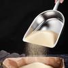 Large Capacity Flour Scoop Wide Opening Food Shovel Stainless Steel Ice Cube Shovel  Popcorn
