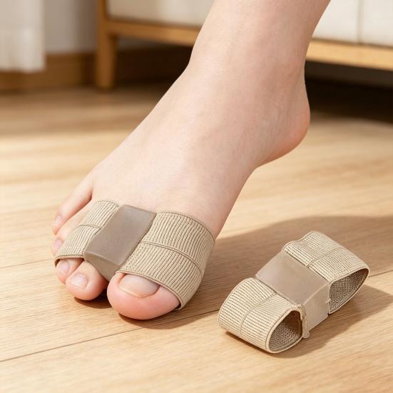 Toe Separator Hallux Valgus Corrector Breathable Elastic Nylon Spacers for Overlapping Toes Bunion Relief & Straightener